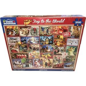 NEW White Mountain JOY TO THE WORLD Sealed 1000 Pc Christmas Holiday puzzle